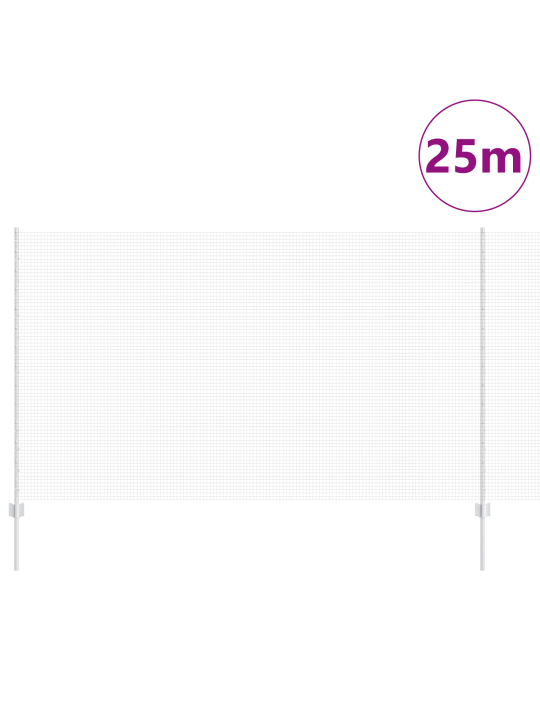 Hitsaustukitarha 22 u-pylväillä hopea 1,4x25 m teräs