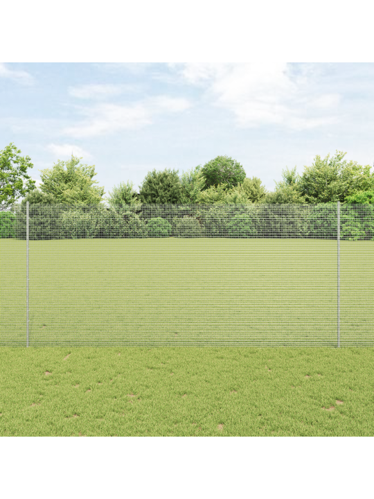 Hitsaustukitarha 22 u-pylväillä hopea 1,4x25 m teräs