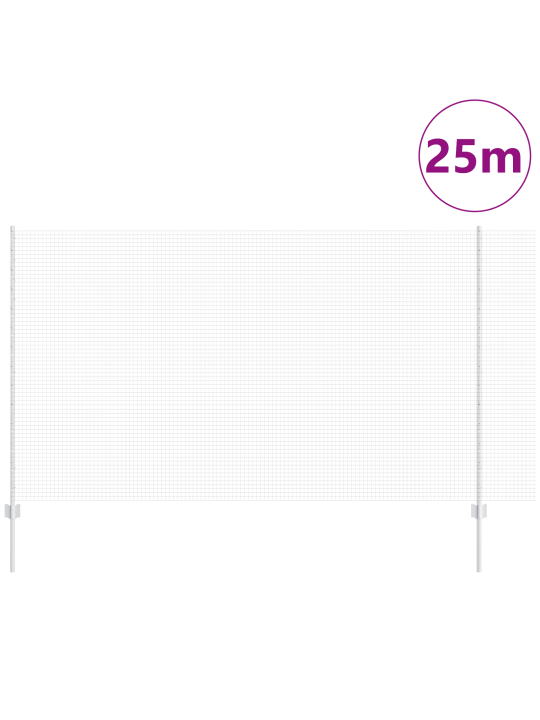 Hitsattu langoitusaita 22 u-pylväällä hopea 1.4x25 m teräs
