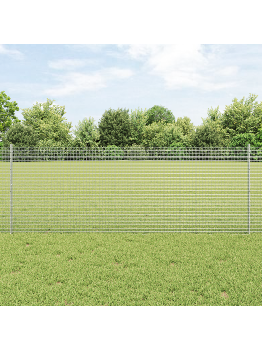 Hitsattu langa-aida 22 u-pylväillä hopea 0.8x50 m teräs