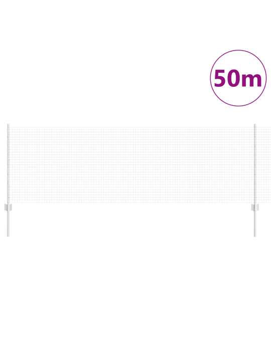 Hitsattu langoitus 22 u-pylväillä hopea 0.8x50 m teräs
