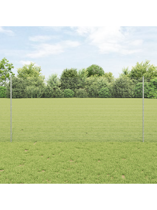 Hitsausverkkoaita 44 u-pilareilla hopea 1.2x50 m teräs