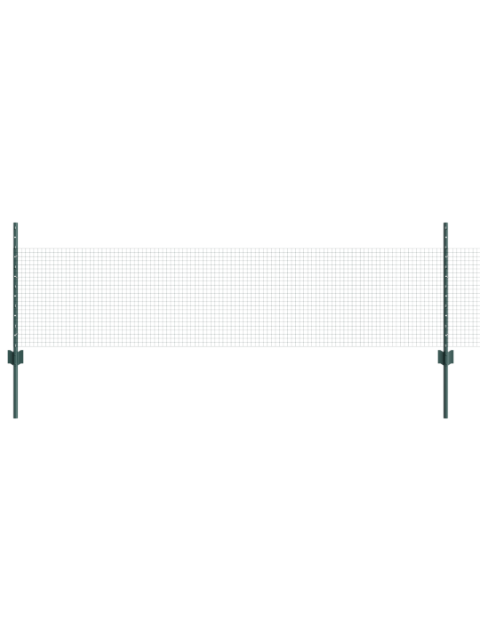 Kanaverkkoaitasetti 2 kpl vihreä galvanoitu teräs 10 x 0.5 m