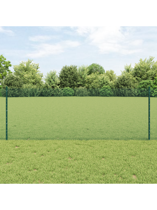Hitsaustaitoinen aita 5 u-pylväällä vihreä 0,8x10 m teräs
