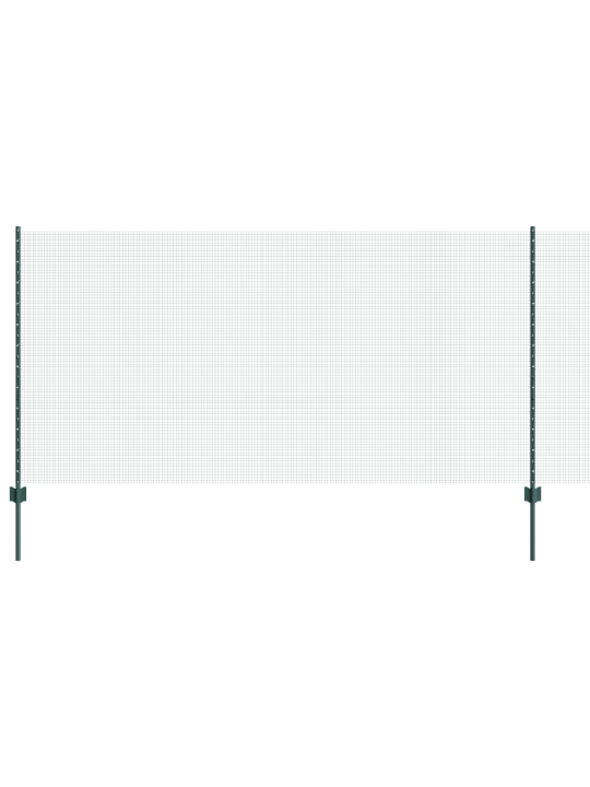 Hitsattu metalliaita 5 u-pylväällä vihreä 1.2x10 m teräs