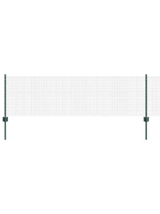 Hitsaustekniikalla tehty aita 22 u-pylväillä, vihreä, 0.6x50 m, teräs