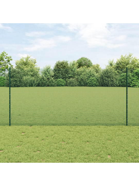 Hitsattu langallinen aita 22 u-pylvään kanssa vihreä 1.2x50 m teräs