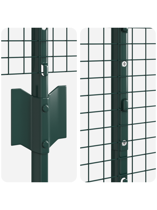 Welded wire fence with 22 u posts vihreä 1.2x50 m teräs