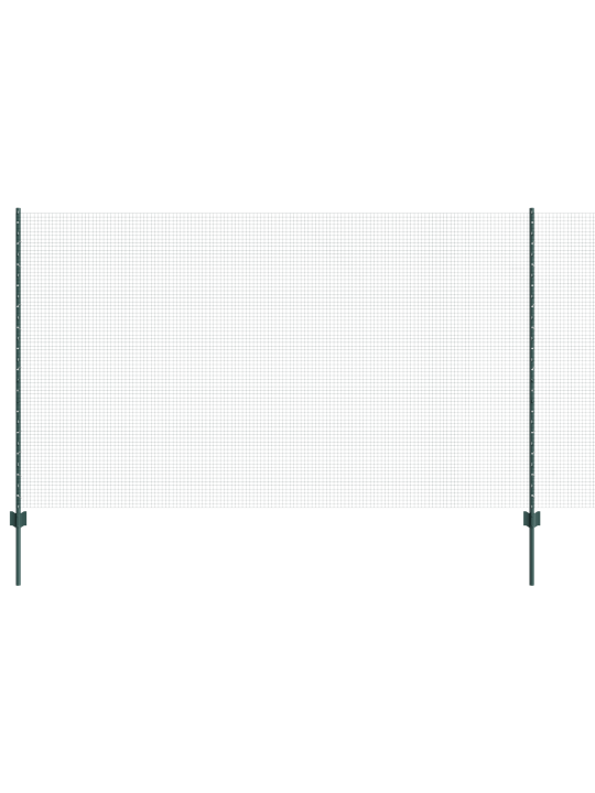 Langoitettu aita 22 u tolpan kanssa vihreä 1.4x50 m teräs