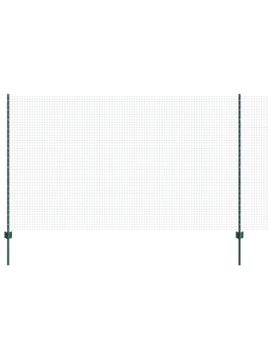 Weldattu langoitusaita 22 u-tukipylväillä vihreä 1.4x50 m teräs