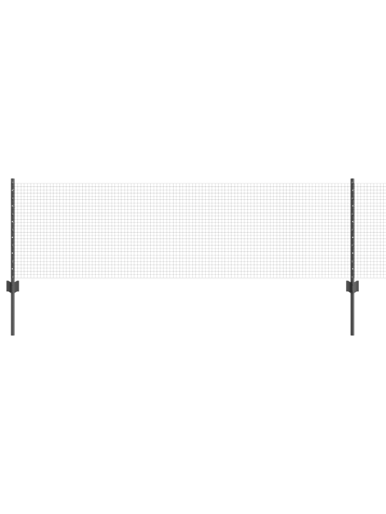 Hitsaustekniikalla valmistettu aita 5 u-pylväällä harmaa 0.6x10 m teräs