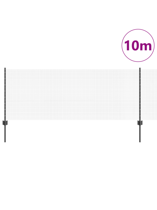 Hitsaustukku 5 u-pylväällä harmaa 0.8x10 m teräksestä