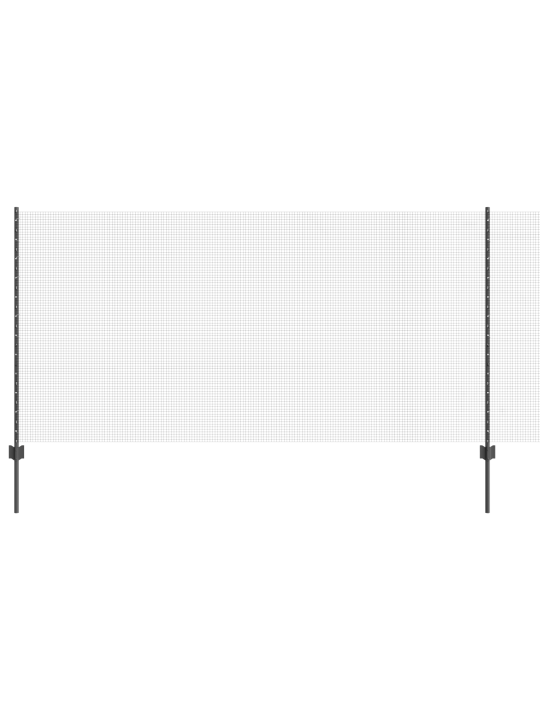 Hitsattu langaaita 10 u-pilareilla harmaa 1.2x10 m teräs