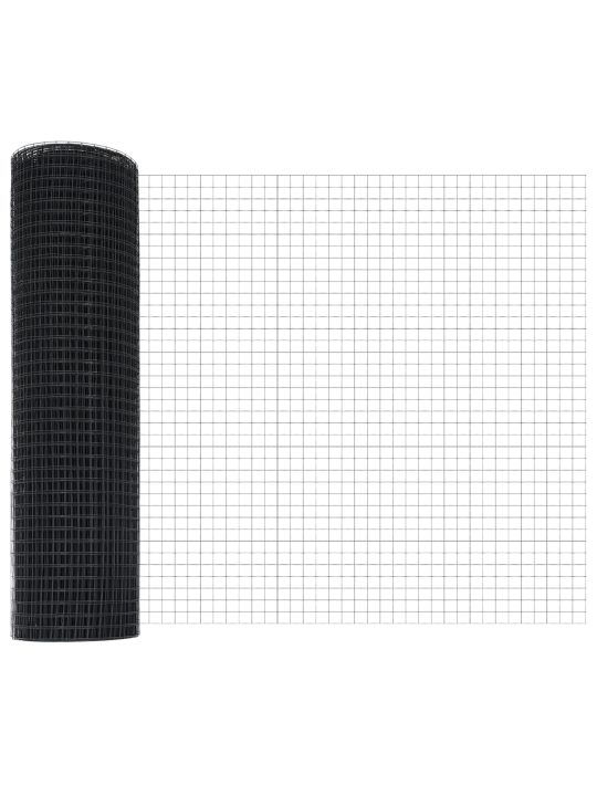 Kohotettu verkkoaita 22 u pylvään kanssa harmaa 0.8x50 m teräs