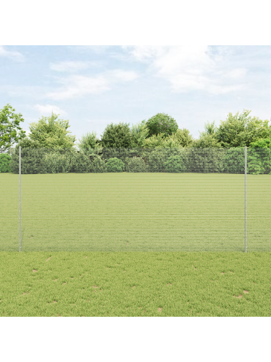 Hitsattu verkkohäkkä 44 u-pylväällä harmaa 1.4x50 m teräs