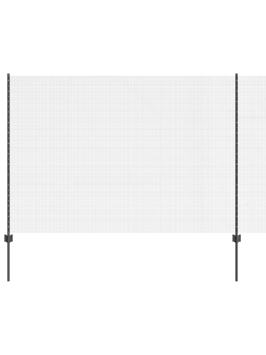 Hitsattu metalliverkko 44 u-pilareilla harmaa 1.5x50 m teräs