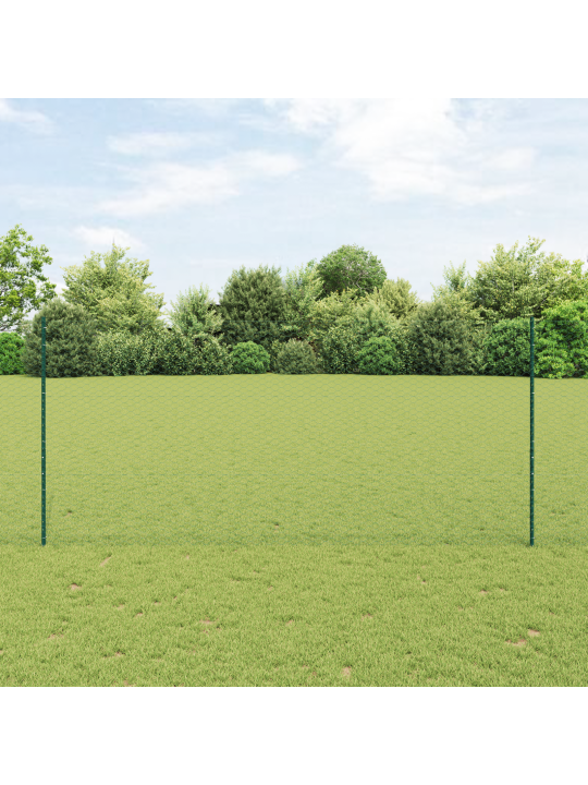 Kaidepylväät 5 kpl u-kanava vihreä 140 cm teräs