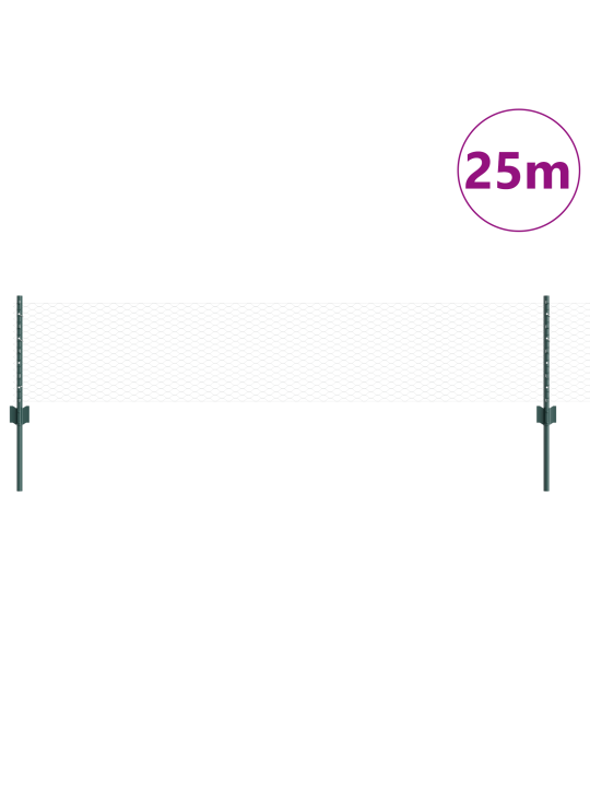 Aitapylväät 11 kpl u-kanava vihreä 40 cm teräs