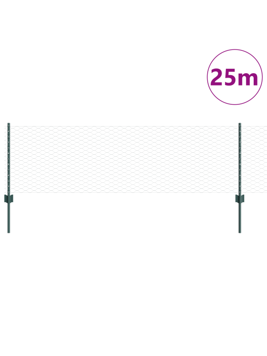 Aitapylväät 11 kpl u-kanava vihreä 60 cm teräs