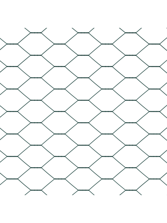 Kuusikulmainen puutarha-aitasarja 2 kpl vihreä metalli 25 x 1.5 m