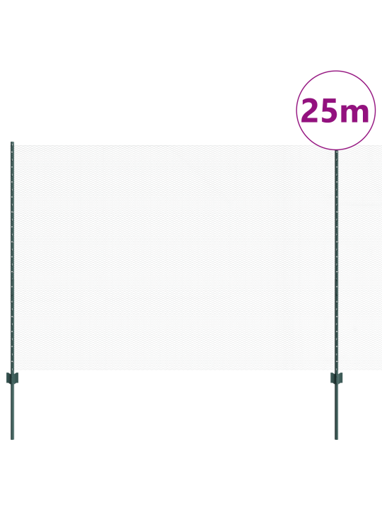 Aita postit 11 kpl u-palkki vihreä 160 cm teräs