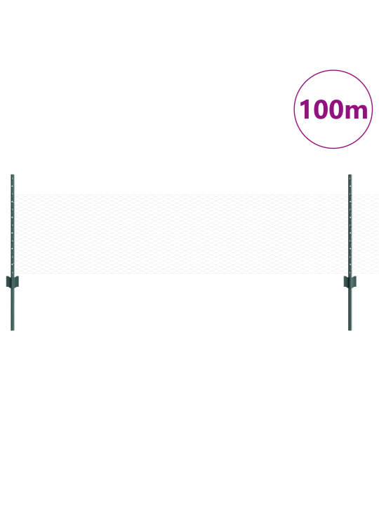 Aitapylväät 11 kpl u-kanava vihreä 60 cm teräs