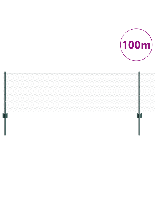 Aita-palkit 11 kpl u-kanava vihreä 60 cm teräs
