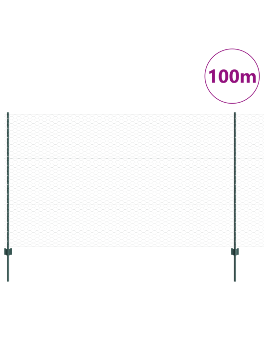 Aitaruudut 11 kpl u-kanava vihreä 140 cm teräs