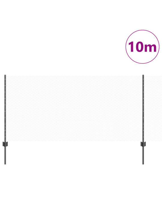 Aitaposteja 10 kpl u-profiili harmaa 100 cm teräs
