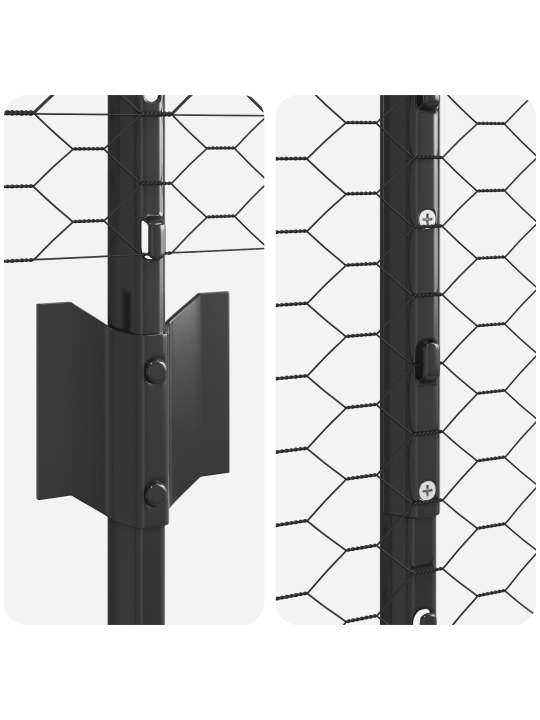 Aita paalut 10 kpl u-kanava harmaa 140 cm teräs