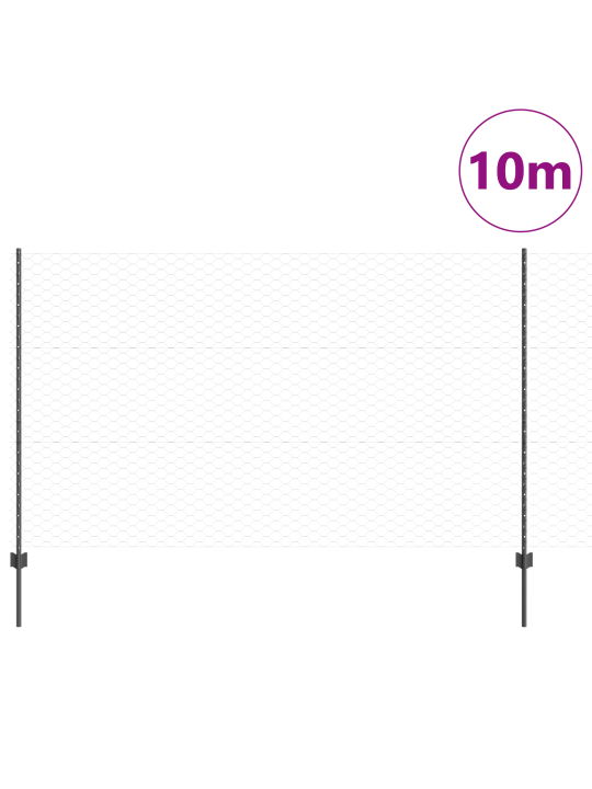 Aitatolpat 10 kpl u-kanava harmaa 140 cm teräs