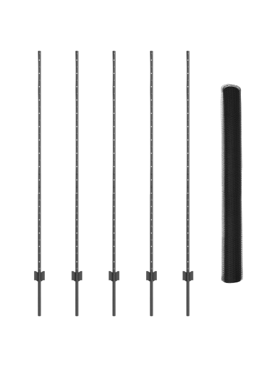 Aitatukit 10 kpl u-kanava harmaa 160 cm teräs