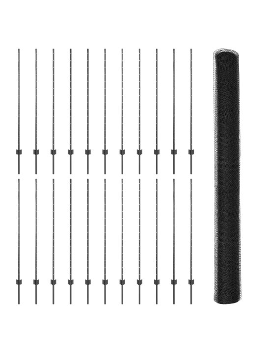 Aitaruuvit 22 kpl u-kanava harmaa 140 cm teräs