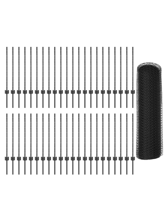 Aitatukipalkit 11 kpl u-kanava harmaa 80 cm teräs