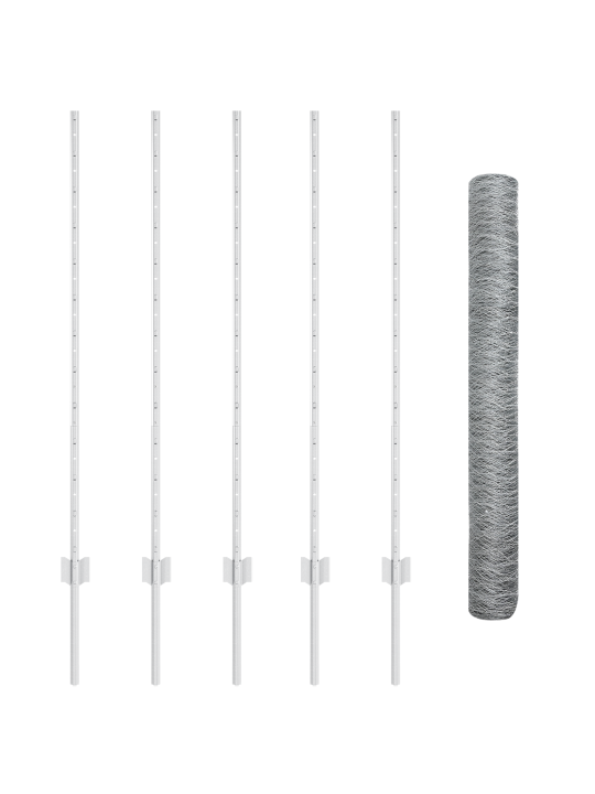 Aitatolpat 10 kpl u-kanava 120 cm galvanoitu teräs