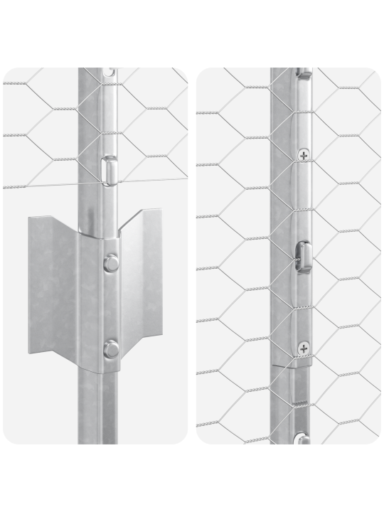 Aitapalkit 10 kpl u-kanava 160 cm galvanoitu teräs