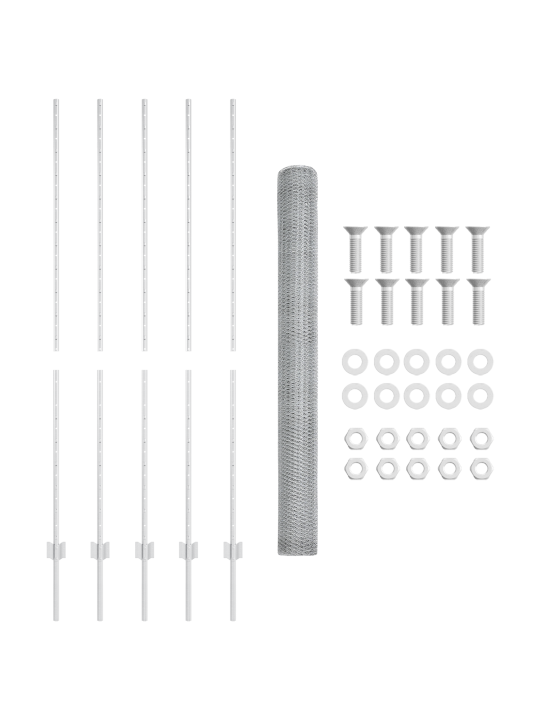 Aitapalkit 10 kpl u-kanava 160 cm galvanoitu teräs