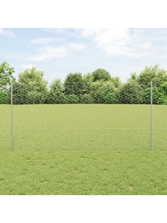 Puutarha-aidansarja 2 kpl galvanoitu teräs 25 x 1.2 m kestävä