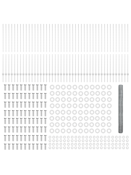 Aitatolpat 22 kpl u-kanava 150 cm galvanoitu teräs