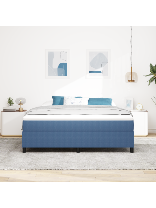 Box spring -sänky sininen super king corduroy kangas