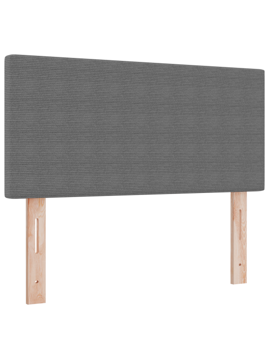 Laatikossänky patjalla & led-valolla harmaa 90x200 cm julistekangas