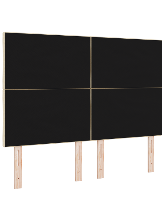 Sängynpääty timanttilevykuvio kerma 140 cm kangas