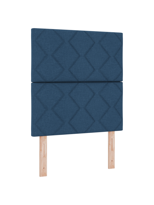 Box spring bed, jossa patja sininen 80x200 cm kangas