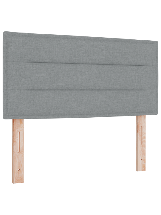 Box spring -sänky patjalla, vaaleanharmaa, 80x200 cm, kangasta