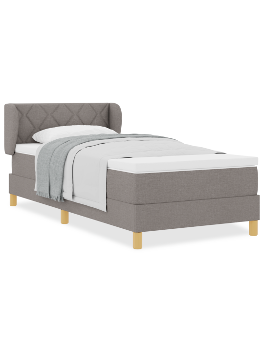 Sänky box spring patja taupe 100x200 cm kangas