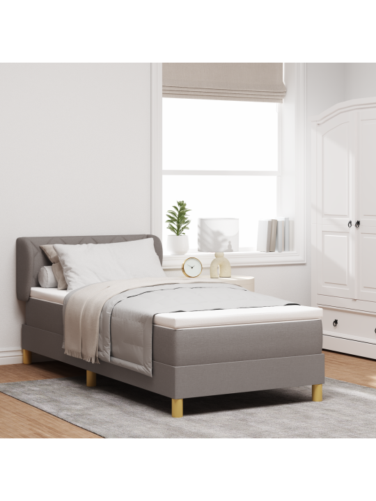 Sänky box spring patja taupe 100x200 cm kangas
