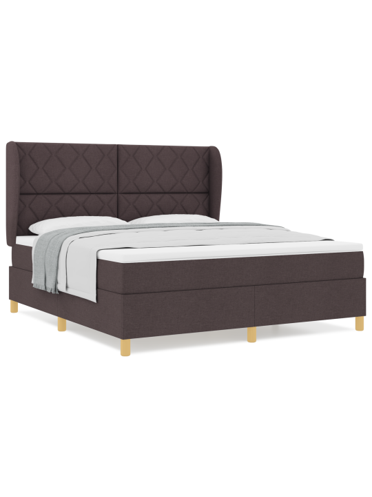 Box spring -sänky patjalla tumma ruskea 180x200 cm kangas
