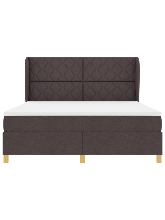 Box spring -sänky patjalla tumma ruskea 180x200 cm kangas