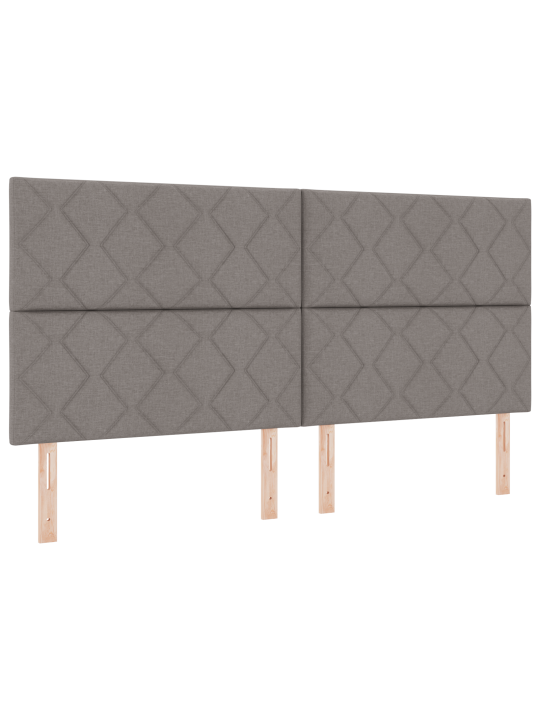 Box spring -sänky patjalla, taupe, 200x200 cm, kangas