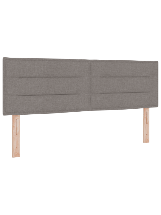 Laatikkovuode patjalla taupe 140x190 cm kangas